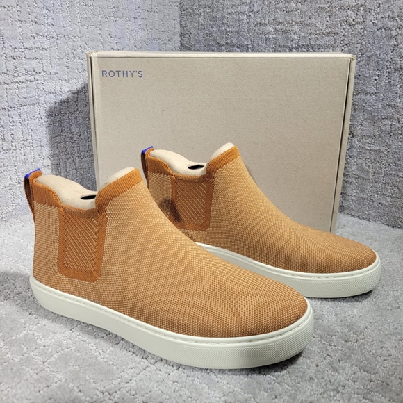 Rothy's The Chelsea Womens Size US 8 Fawn Classic Pull On Ankle Boots - Picture 3 of 9